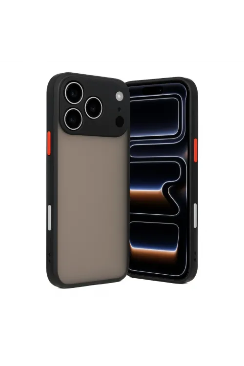 Apple İphone 17 Pro Max Kılıf Montreal Silikon Kapak - Siyah