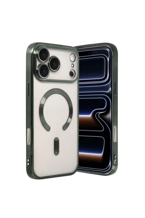 Apple İphone 17 Pro Max Kross Magneticsafe Kapak - Koyu Yeşil