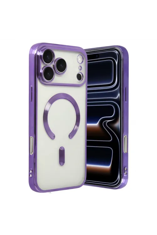 Apple İphone 17 Pro Max Kross Magneticsafe Kapak - Mor