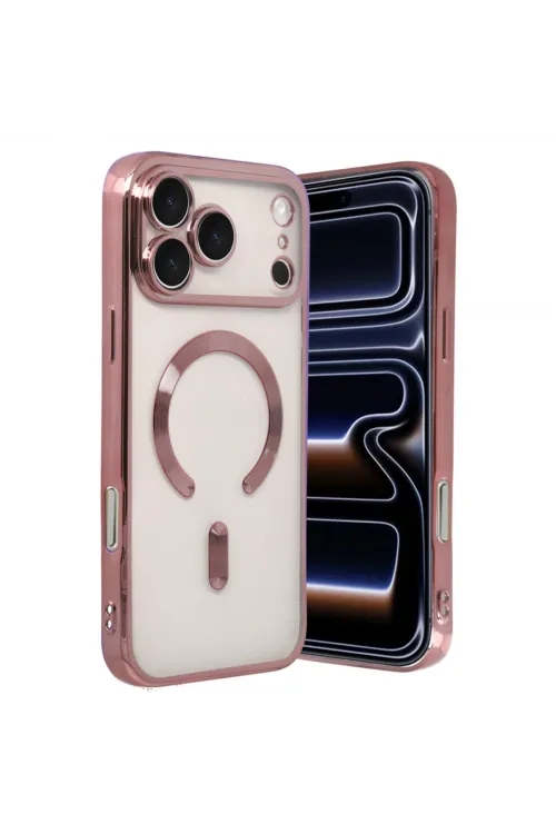 Apple İphone 17 Pro Max Kross Magneticsafe Kapak - Rose