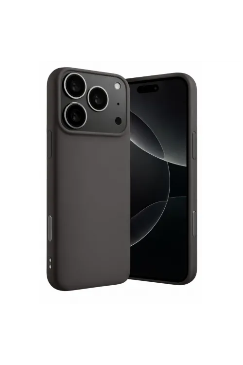 Apple İphone 17 Pro Max Nano İçi Kadife Silikon - Gri