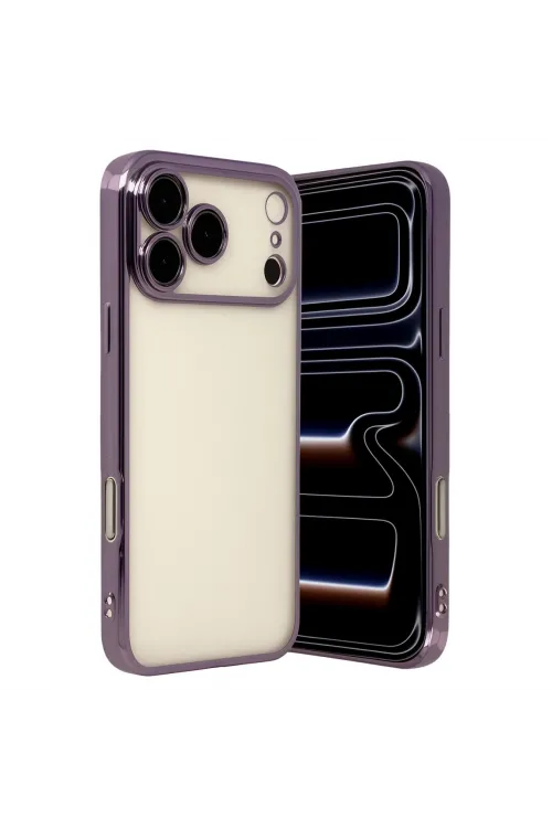 Apple İphone 17 Pro Max Razer Lensli Silikon - Mor