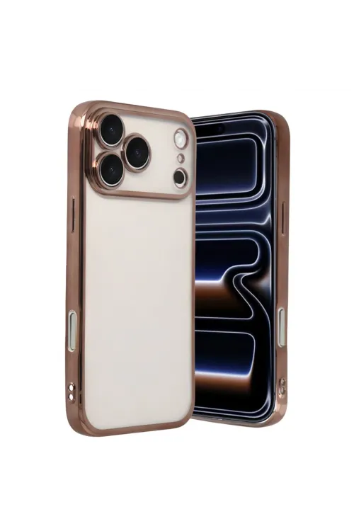 Apple İphone 17 Pro Razer Lensli Silikon - Çöl Titanyum