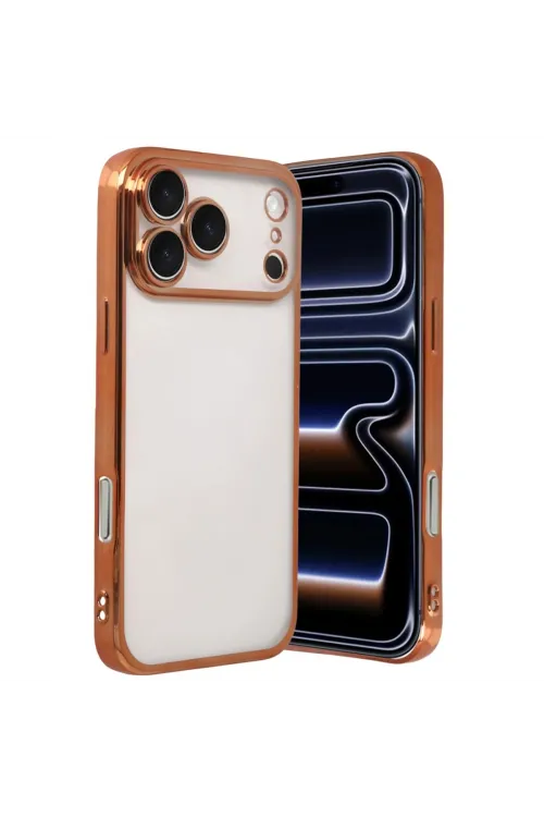 Apple İphone 17 Pro Razer Lensli Silikon - Turuncu