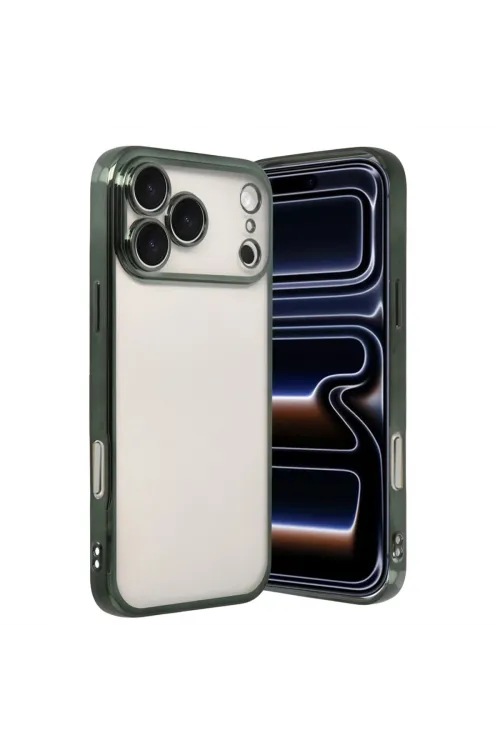 Apple İphone 17 Pro Razer Lensli Silikon - Yeşil