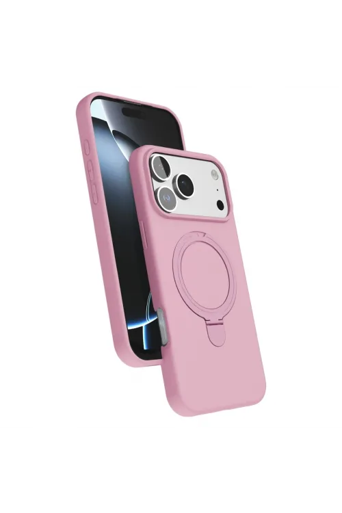 Apple İphone 17 Pro Regal Magsafe Standlı Kapak - Açık Pembe