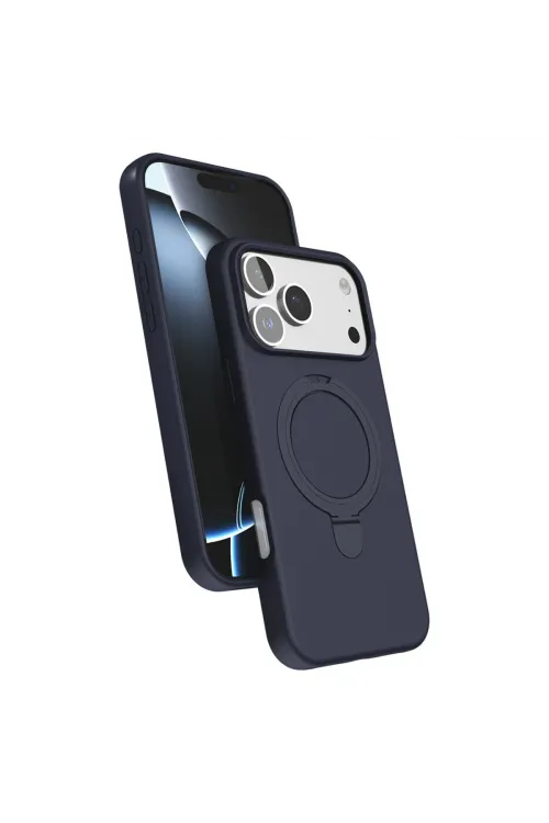 Apple İphone 17 Pro Regal Magsafe Standlı Kapak - Lacivert