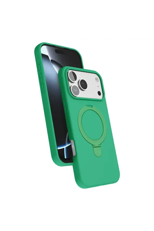 Apple İphone 17 Pro Regal Magsafe Standlı Kapak - Yeşil