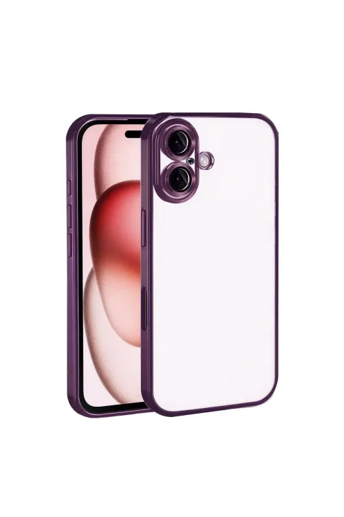 Apple İphone 17 Razer Lensli Silikon - Açık Mor