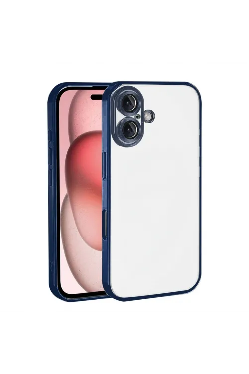 Apple İphone 17 Razer Lensli Silikon - Lacivert