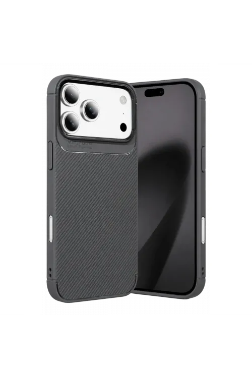 Apple iPhone 18 Pro Max Auto Focus Karbon Kapak - Gri