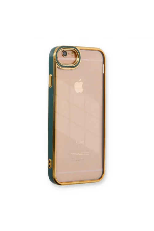 Apple İphone 6 Kılıf Liva Lens Silikon - Yeşil