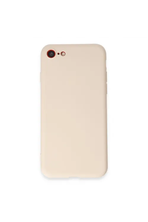 Apple İphone 7 Kılıf First Silikon - Krem