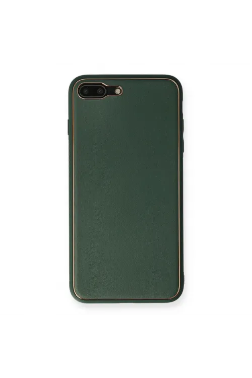 Apple İphone 7 Plus Kılıf Coco Deri Silikon Kapak - Yeşil