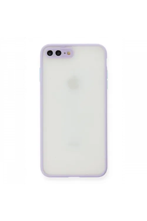 Apple iPhone 7 Plus Kılıf Montreal Silikon Kapak - Mor