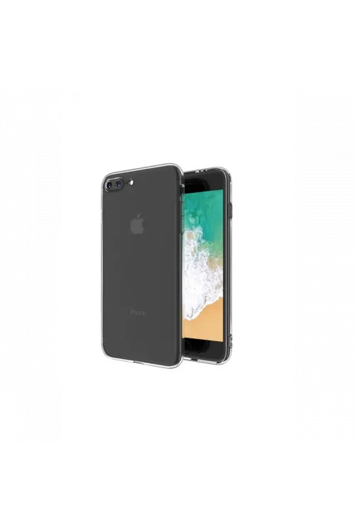 Apple iPhone 8 Plus Kılıf Deluxe 2mm Şeffaf Silikon