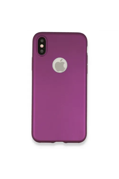 Apple İphone X Kılıf First Silikon - Mürdüm