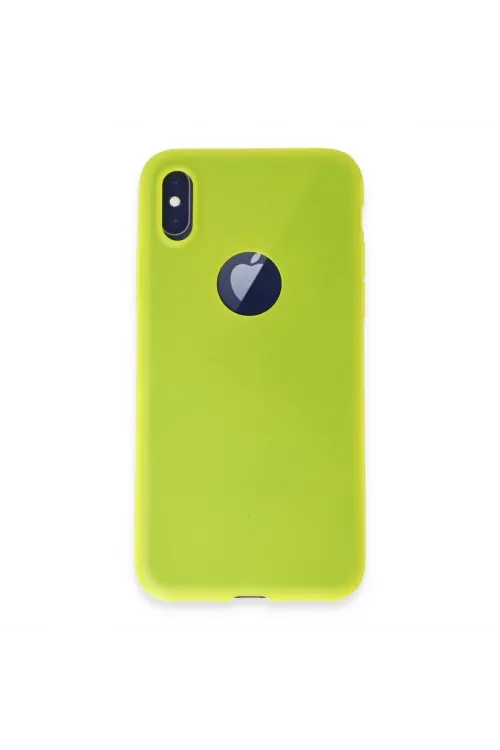 Apple İphone X Kılıf First Silikon - Parlak Sarı