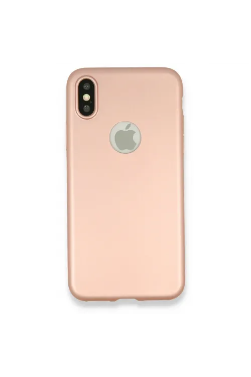 Apple İphone X Kılıf First Silikon - Rose Gold
