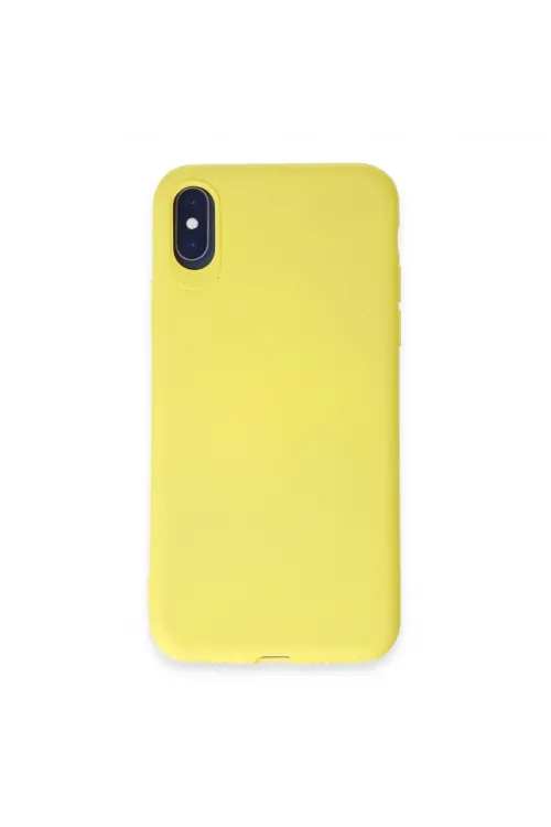 Apple İphone X Kılıf First Silikon - Sarı