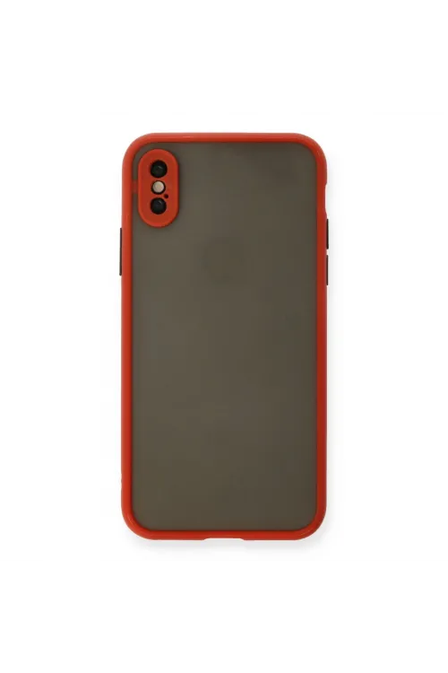 Apple İphone X Kılıf Montreal Silikon Kapak - Kırmızı