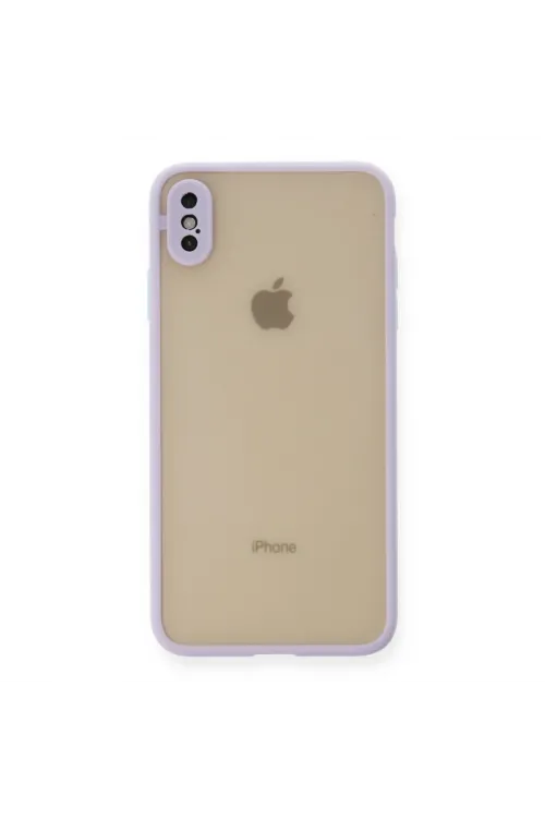 Apple İphone X Kılıf Montreal Silikon Kapak - Mor
