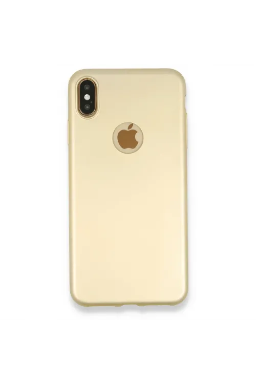 Apple İphone Xs Max Kılıf First Silikon - Gold