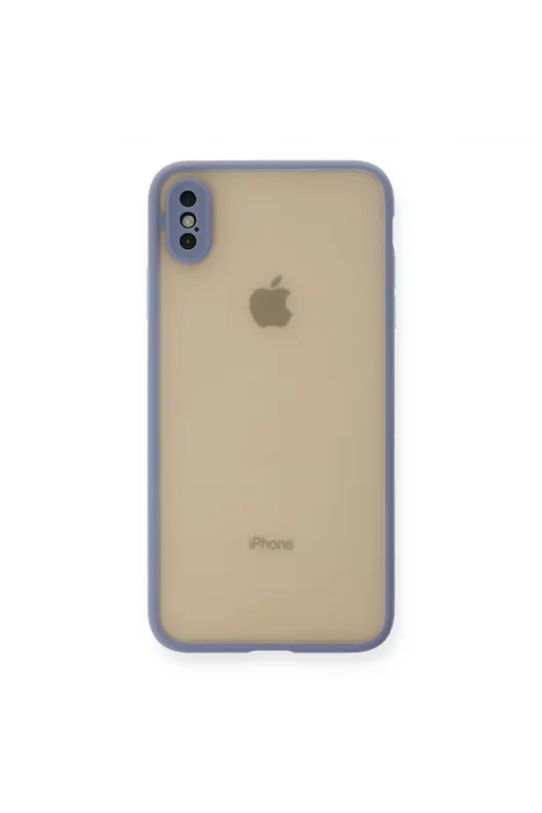 Apple İphone Xs Max Kılıf Montreal Silikon Kapak - Gri