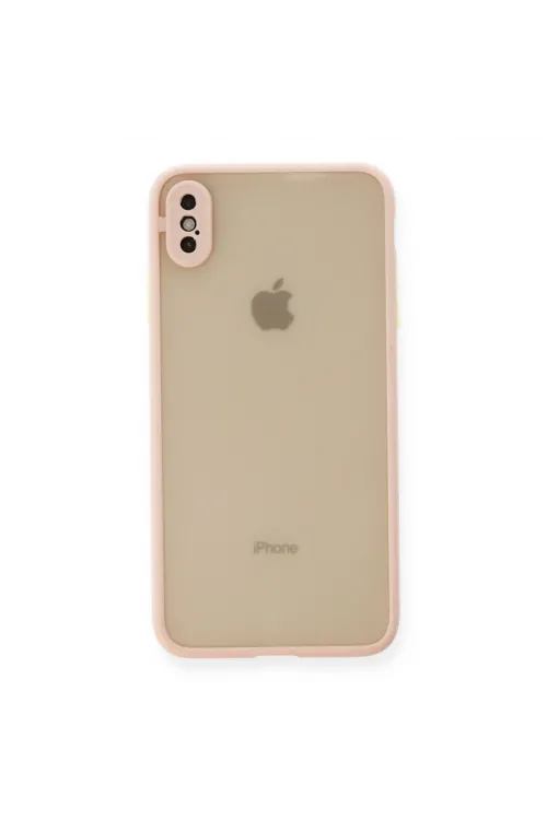 Apple İphone Xs Max Kılıf Montreal Silikon Kapak - Pembe