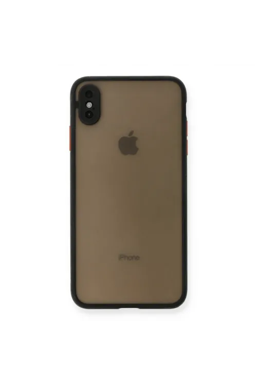 Apple İphone Xs Max Kılıf Montreal Silikon Kapak - Siyah