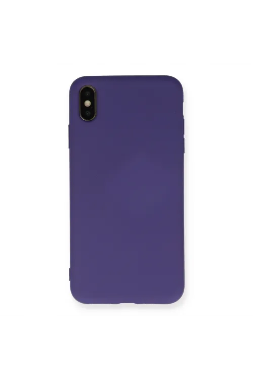 Apple İphone Xs Max Kılıf Nano İçi Kadife Silikon - Mor