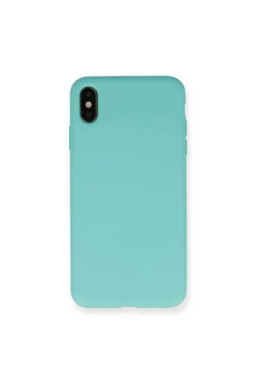 Apple İphone Xs Max Kılıf Nano İçi Kadife Silikon - Turkuaz