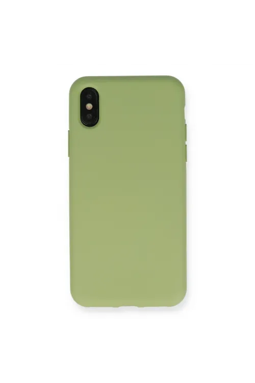 Apple İphone Xs Max Kılıf Nano İçi Kadife Silikon - Yeşil