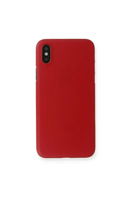 Apple İphone Xs Max Kılıf Pp Ultra İnce Kapak - Kırmızı