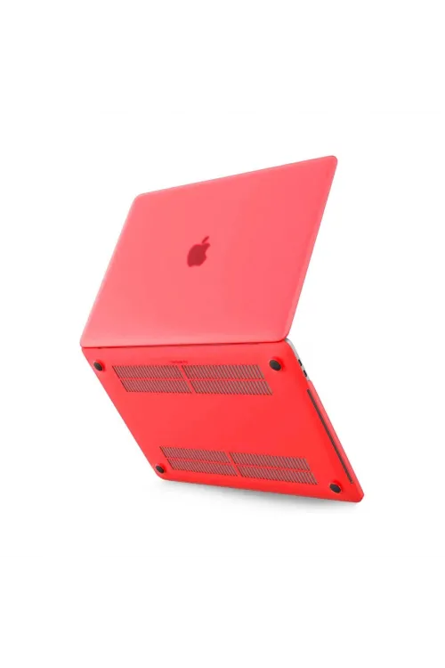 Apple Macbook Pro 13 2021 Macbook Buzlu Kapak - Kırmızı