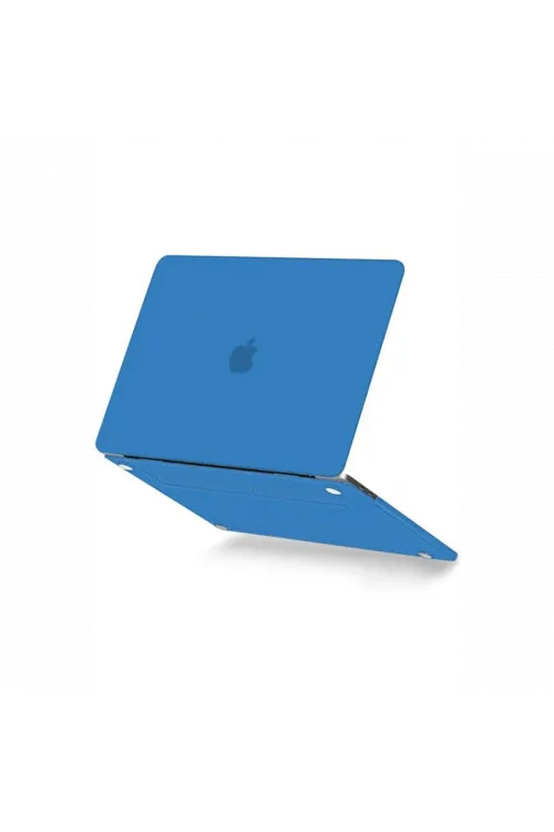 Apple Macbook Pro 13 2021 Macbook Buzlu Kapak - Mavi