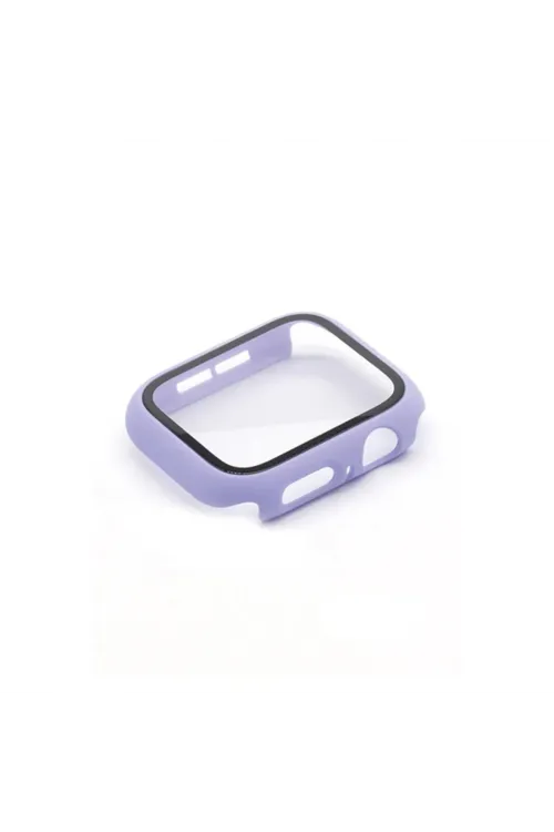 Apple Watch 38mm Camlı Kasa Ekran Koruyucu - Lila