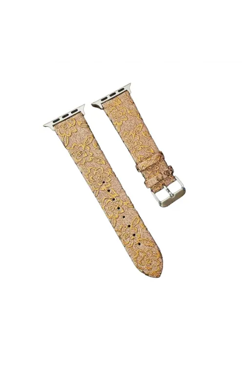 Apple Watch 38mm Creeper Desenli Kordon - Gold