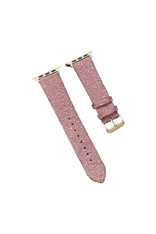 Apple Watch 38mm Creeper Desenli Kordon (saat Değildir) - Rose Gold