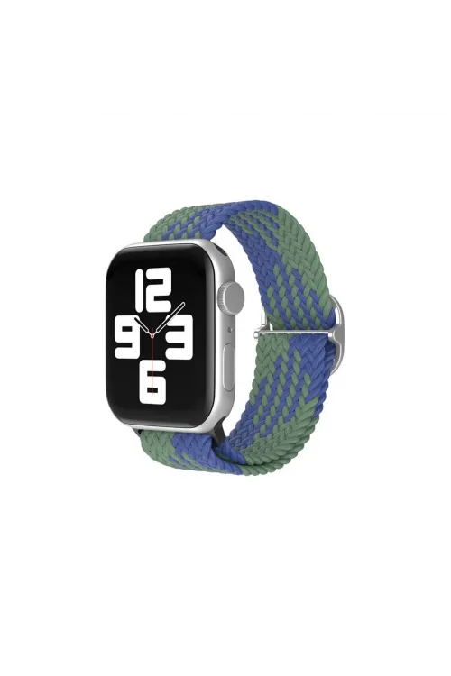 Apple Watch 38mm  Kordon - Yeşil-lacivert