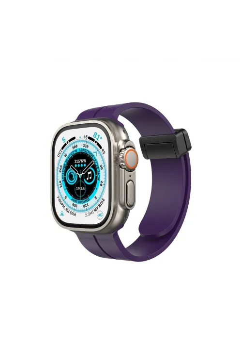 Apple Watch 38mm Kr412 Elegance Stylısh Kordon (saat Değildir) - Derin Mor
