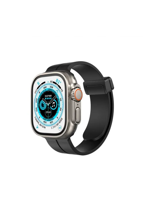 Apple Watch 38mm Kr412 Elegance Stylısh Kordon (saat Değildir) - Siyah