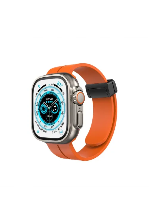 Apple Watch 38mm Kr412 Elegance Stylısh Kordon (saat Değildir) - Turuncu
