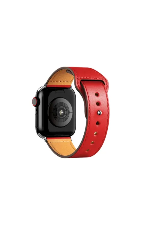 Apple Watch 38mm Kr415 Luaz Deri Kordon (saat Değildir) - Kırmızı
