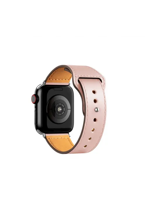 Apple Watch 38mm Kr415 Luaz Deri Kordon (saat Değildir) - Pembe