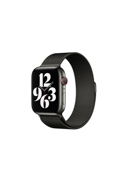Apple Watch 38mm Metal Mıknatıslı Kordon (saat Değildir) - Siyah