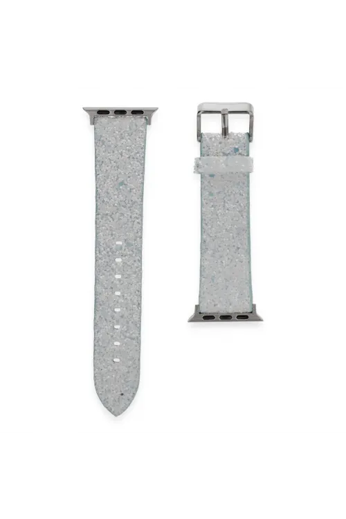 Apple Watch 38mm Ry Taşlı Kordon - Mavi