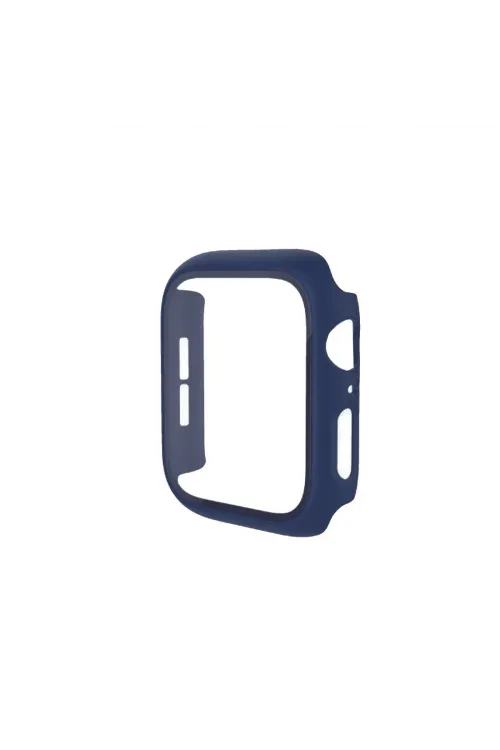 Apple Watch 42mm Camlı Kasa Ekran Koruyucu - Mavi