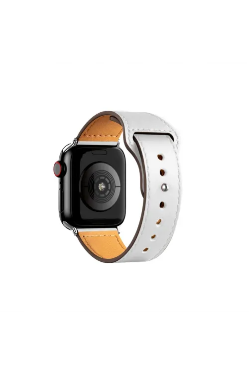 Apple Watch 42mm Kr415 Luaz Deri Kordon (saat Değildir) - Beyaz