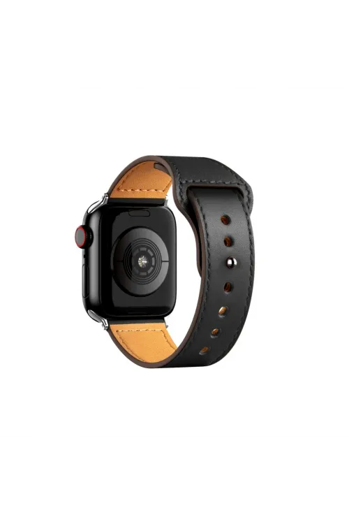 Apple Watch 42mm Kr415 Luaz Deri Kordon (saat Değildir) - Siyah